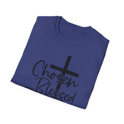 Faith-Inspired Unisex T-Shirt, Chosen Blessed Forgiven Redeemed Tee, Christian Apparel, Inspirational Gifts, Casual Wear, Spiritual Clothing