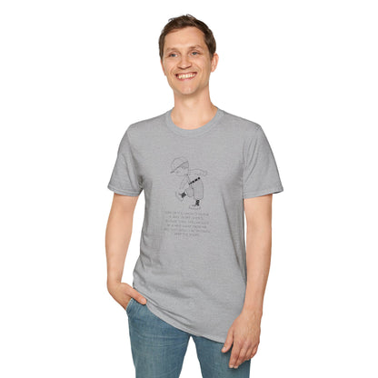 T-Shirt — Minimalist Child Sketch "Some of you would walk..." Inspirational Quote Tee