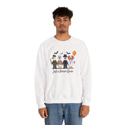 Halloween-Themed Crewneck Sweatshirt, Cozy Unisex Pullover, Fun Gift for Ghost Lovers, Spooky Season Apparel, Casual Halloween Wear