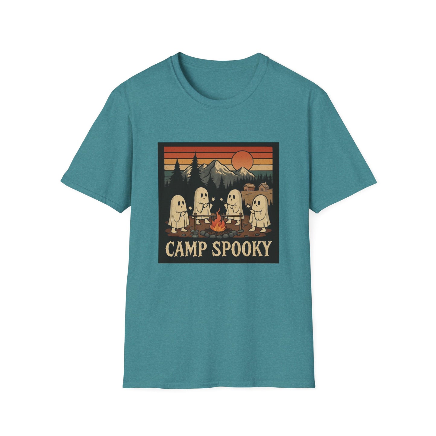 Camp Spooky Unisex T-Shirt | Halloween Vibes, Ghost Lovers Gift, Fall Apparel, Campfire Tee, Casual Wear