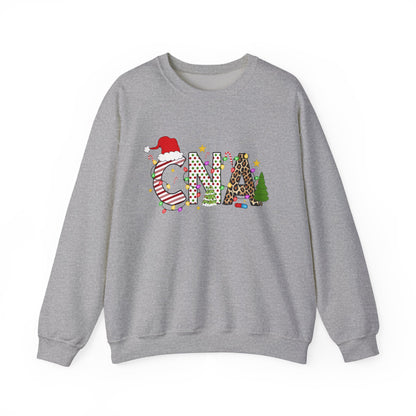 Christmas Festive CNA Crewneck Sweatshirt with Holiday Design