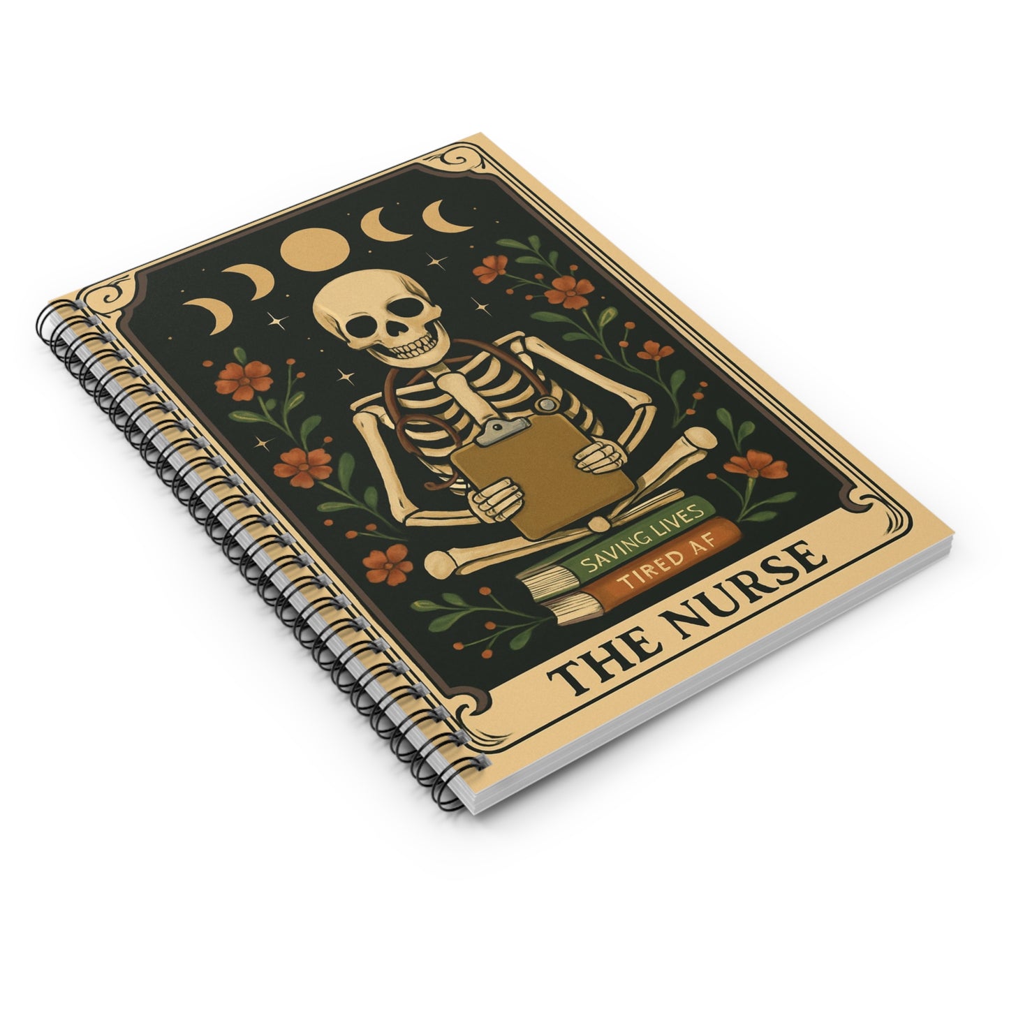 Nurse Themed Spiral Notebook - Saving Lives, Tired AF - Perfect for Medical Professionals, Gift for Nursing Students, Journal, Daily [...]