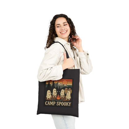 Spooky Camp Tote Bag, Halloween Gift, Eco-Friendly Canvas Bag, Trick or Treat Bag, Camping Accessories