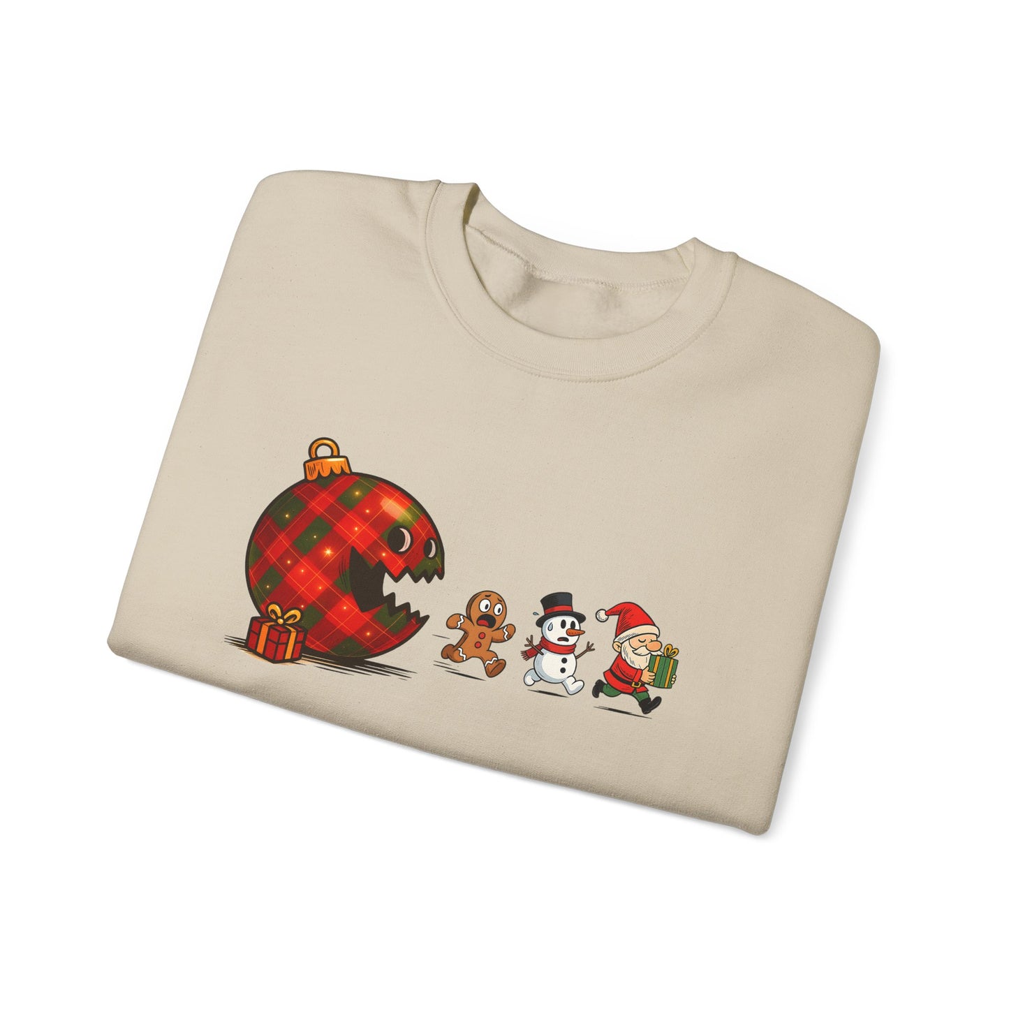 Festive Crewneck Sweatshirt with Holiday Characters