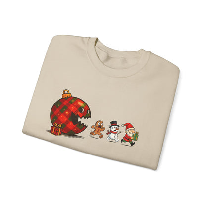 Festive Crewneck Sweatshirt with Holiday Characters