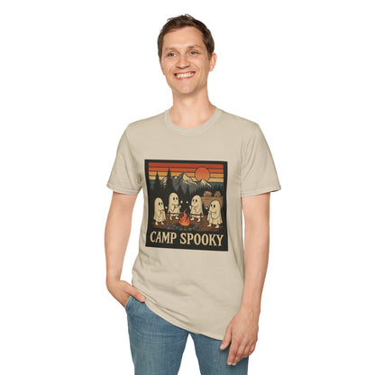 Camp Spooky Unisex T-Shirt | Halloween Vibes, Ghost Lovers Gift, Fall Apparel, Campfire Tee, Casual Wear