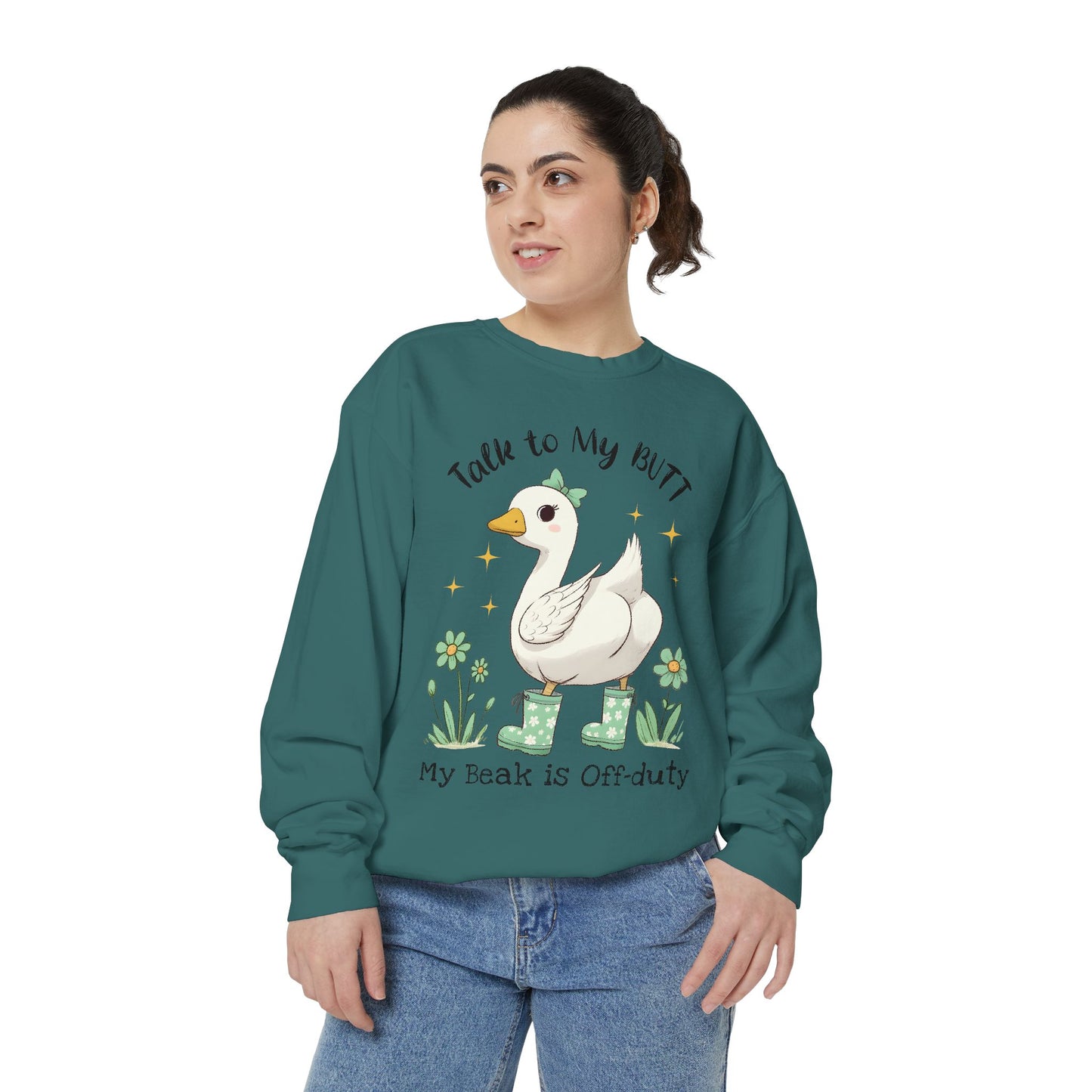 Funny Duck Sweatshirt, Cute Animal Apparel, Gift for Duck Lovers, Cozy Unisex Sweatshirt, Quirky Casual Wear