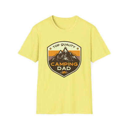 Camping Dad Unisex Softstyle T-Shirt | Perfect Gift for Dads, Outdoor Adventurers, Father's Day, Camping Trips, Family Gatherings