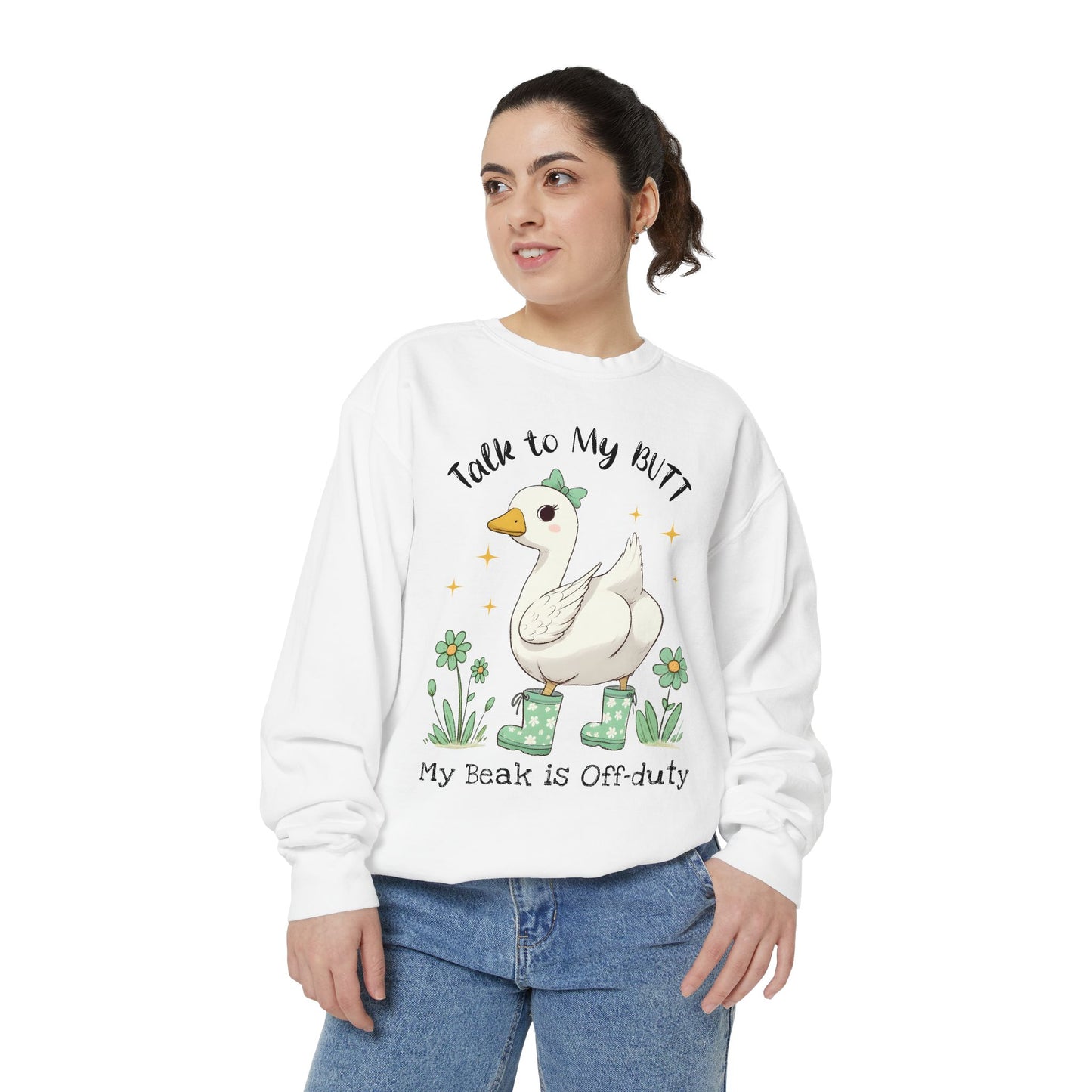 Funny Duck Sweatshirt, Cute Animal Apparel, Gift for Duck Lovers, Cozy Unisex Sweatshirt, Quirky Casual Wear