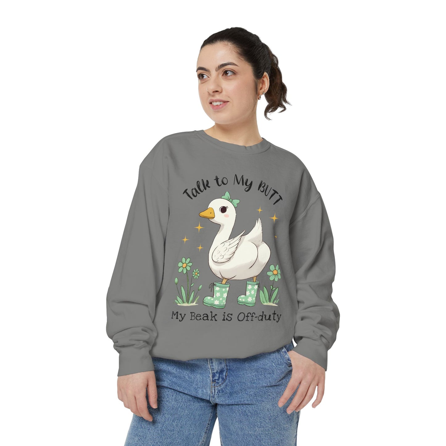 Funny Duck Sweatshirt, Cute Animal Apparel, Gift for Duck Lovers, Cozy Unisex Sweatshirt, Quirky Casual Wear