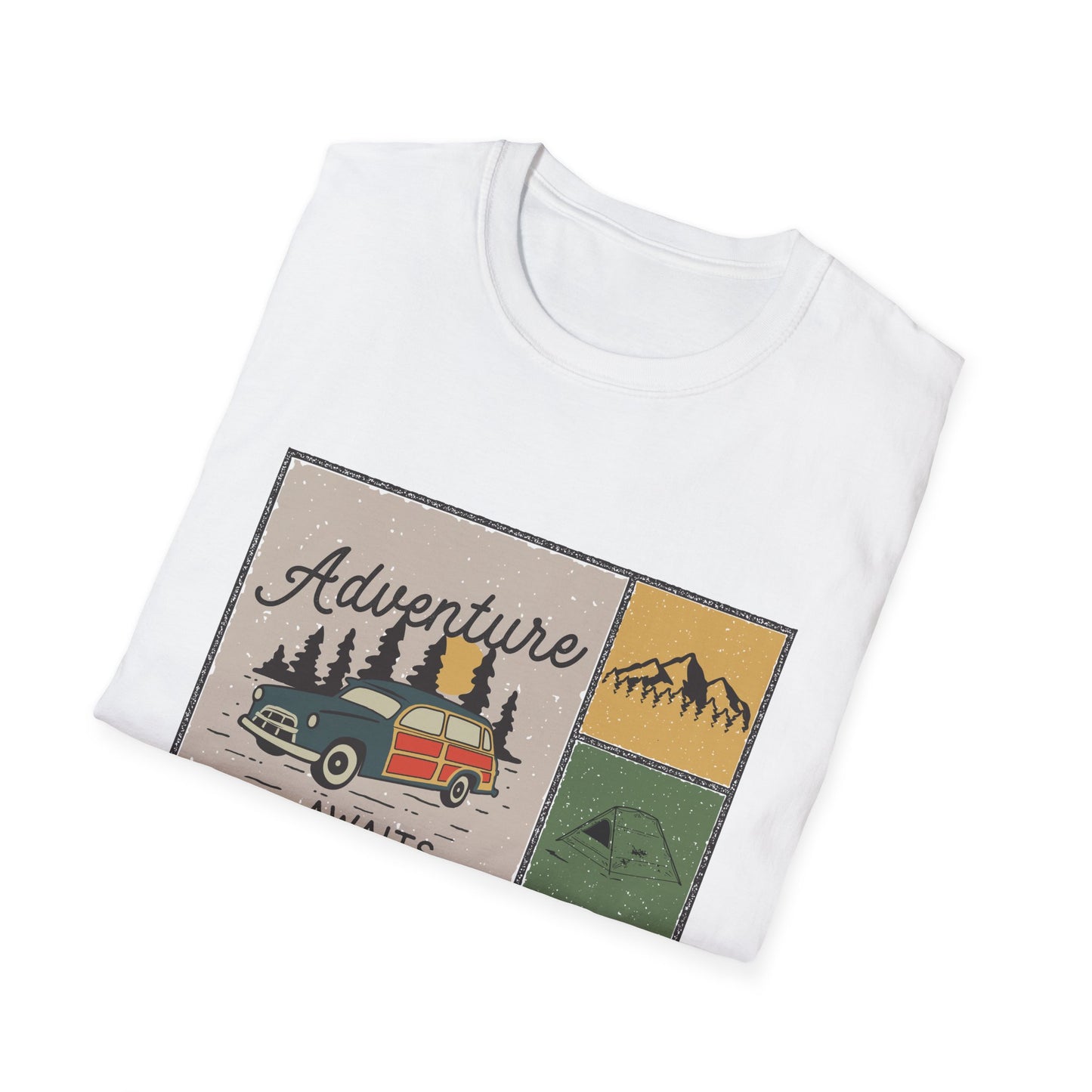 Adventure Awaits Unisex T-Shirt, Nature Lover Tee, Outdoor Apparel, Travel Shirt, Gift for Adventurers