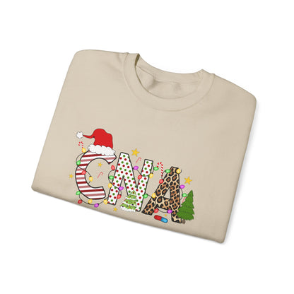 Christmas Festive CNA Crewneck Sweatshirt with Holiday Design