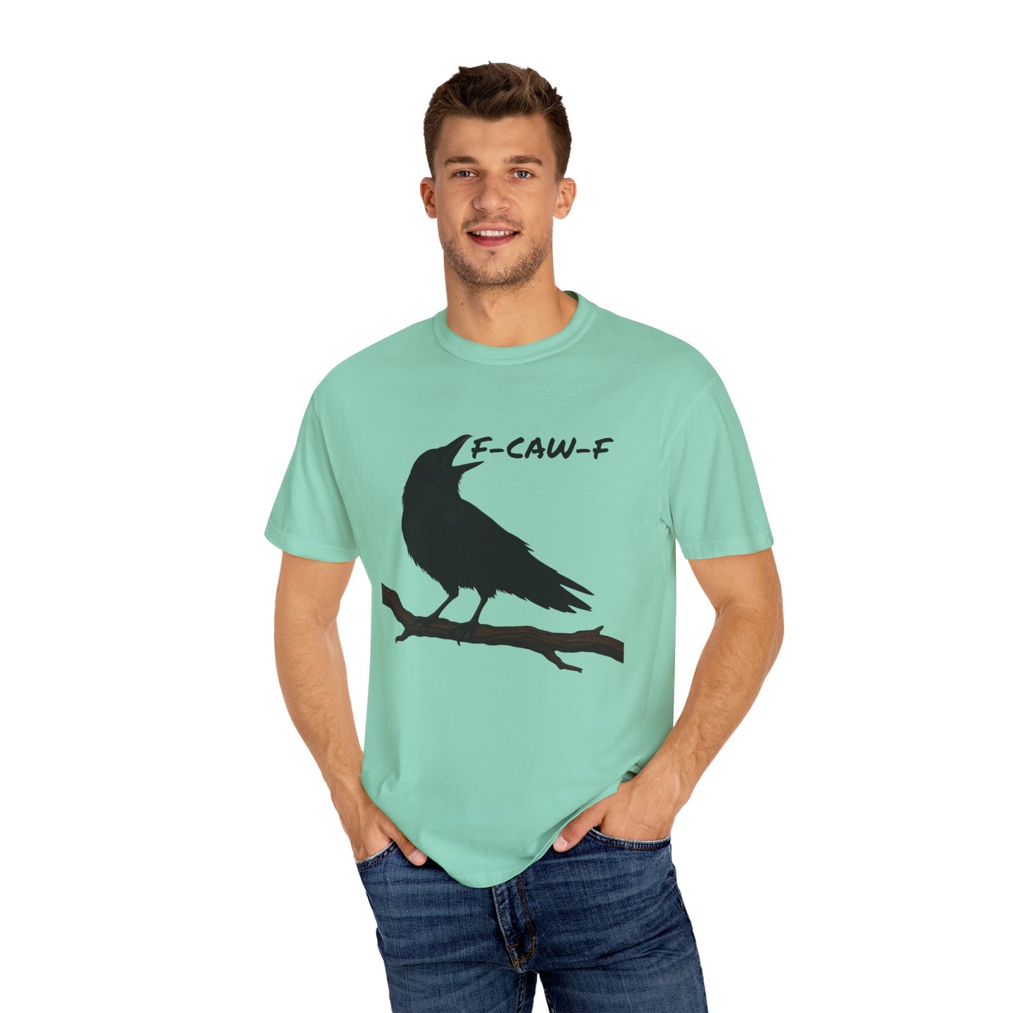 F-Caw-F Unisex T-Shirt, Casual Wear, Bird Lover Gift, Nature Tee, Funny Animal Shirt, Gift for Friends, crow