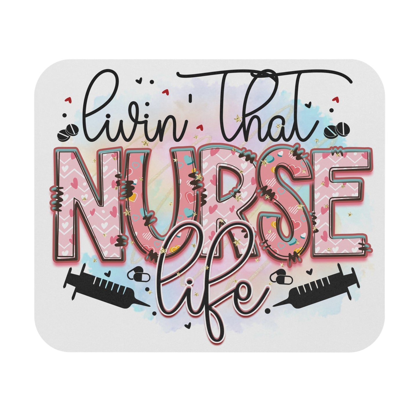Nurse Life Mouse Pad, Cute Mouse Pad for Nurses, Gifts for Healthcare Workers, Inspirational Office Decor, Nursing Student Gift
