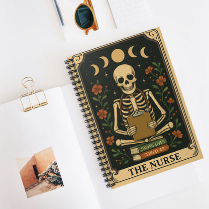 Nurse Themed Spiral Notebook - Saving Lives, Tired AF - Perfect for Medical Professionals, Gift for Nursing Students, Journal, Daily [...]
