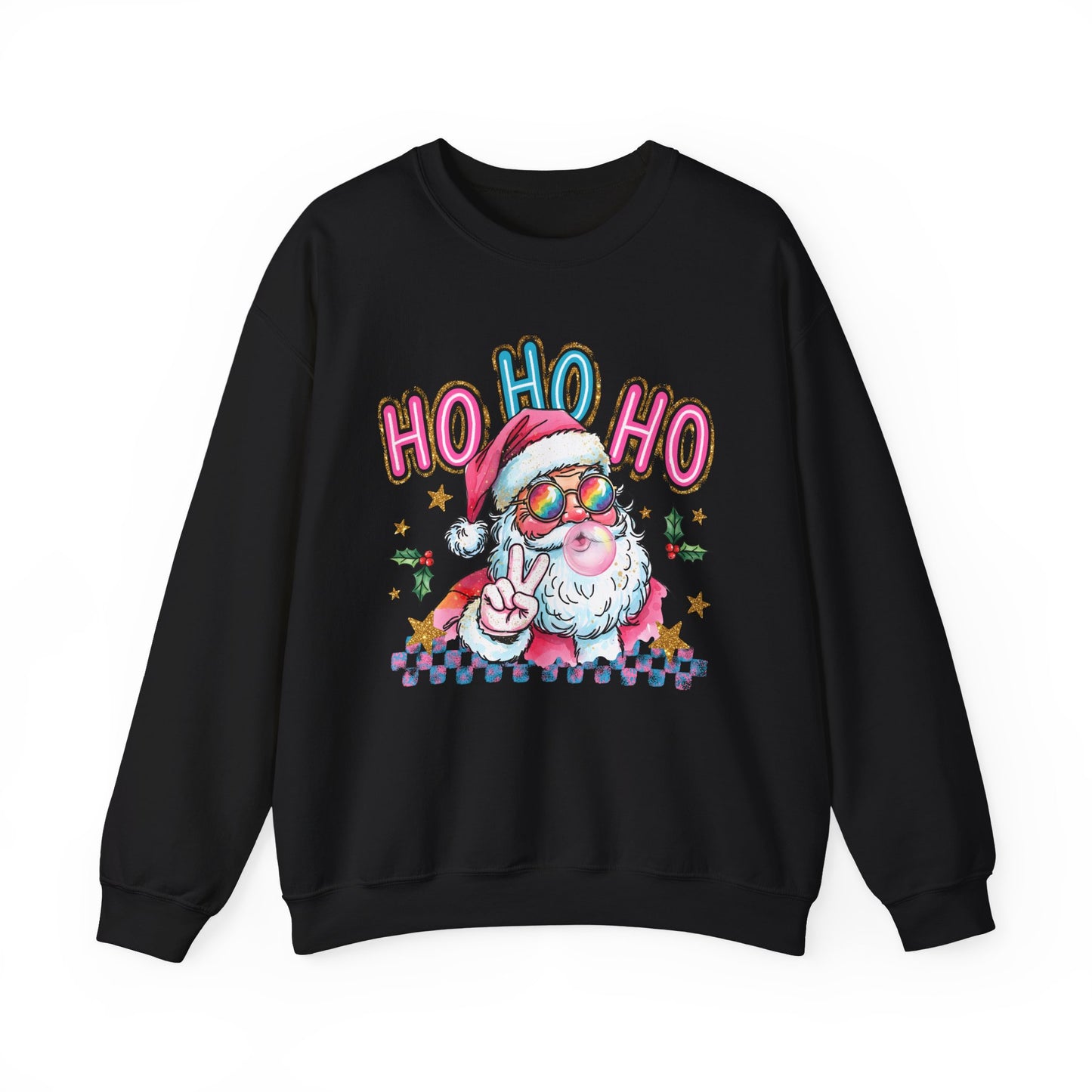 Festive Santa Sweatshirt - 'Ho Ho Ho' Design for Holiday Cheer