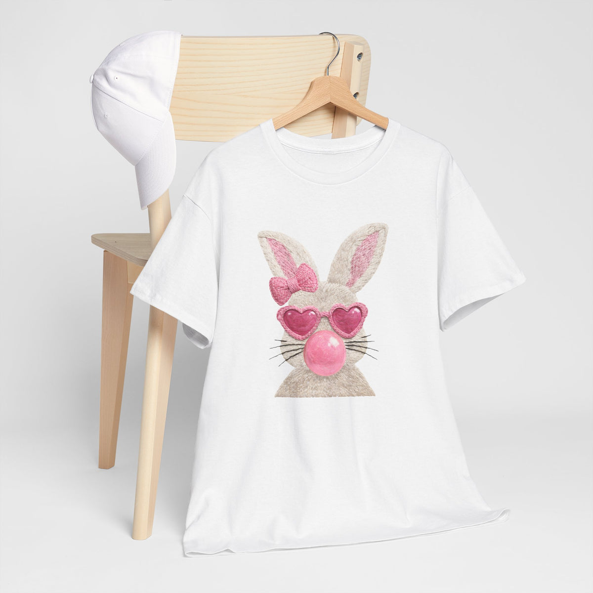 Bunny with Pink Heart Sunglasses T-Shirt