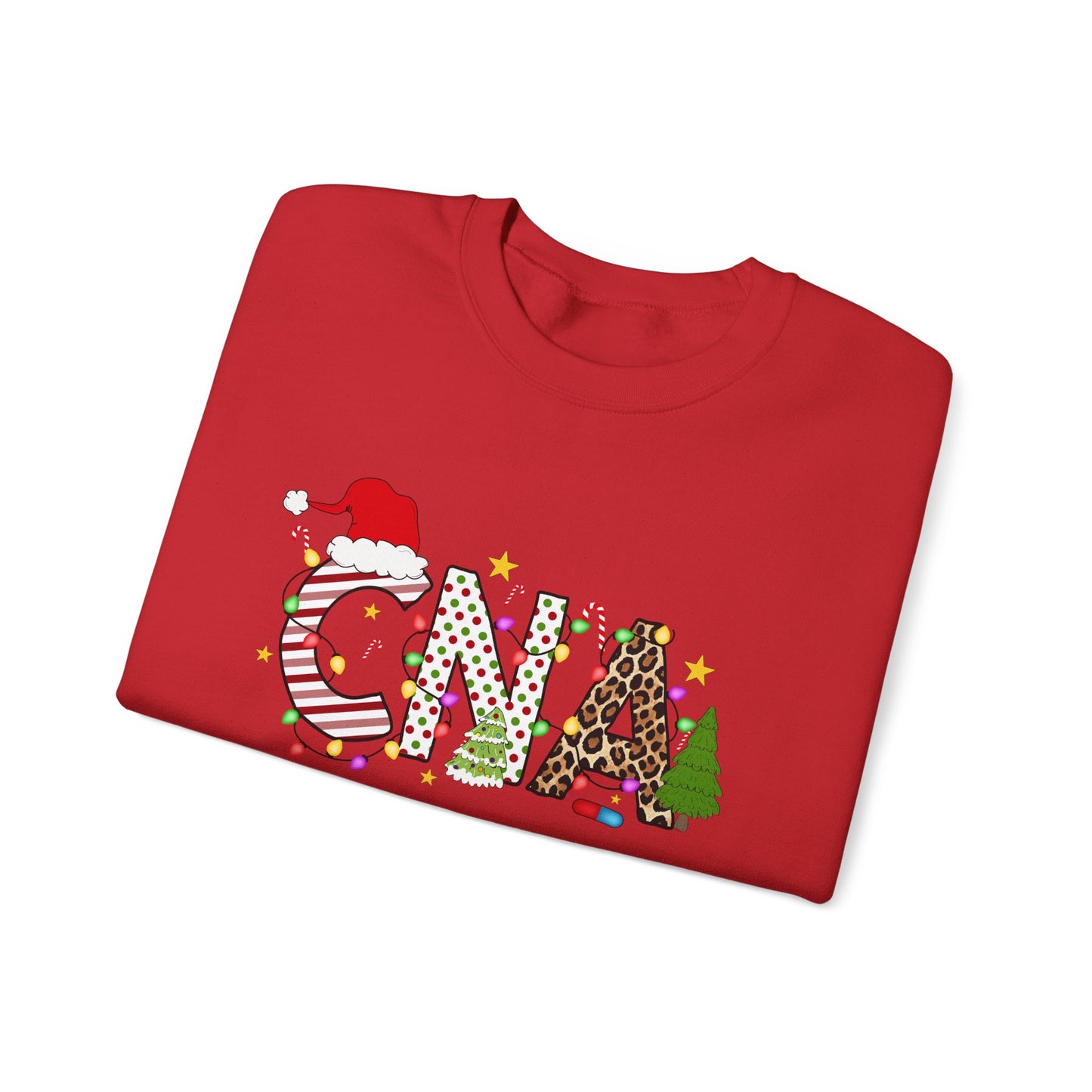 Christmas Festive CNA Crewneck Sweatshirt with Holiday Design