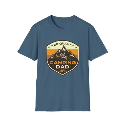 Camping Dad Unisex Softstyle T-Shirt | Perfect Gift for Dads, Outdoor Adventurers, Father's Day, Camping Trips, Family Gatherings