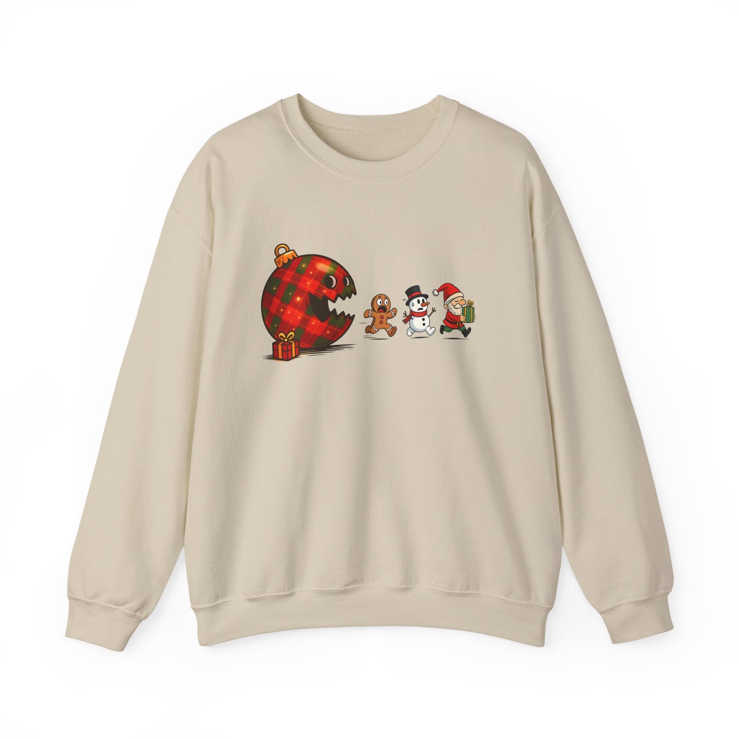 Festive Crewneck Sweatshirt with Holiday Characters