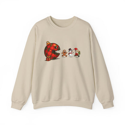 Festive Crewneck Sweatshirt with Holiday Characters
