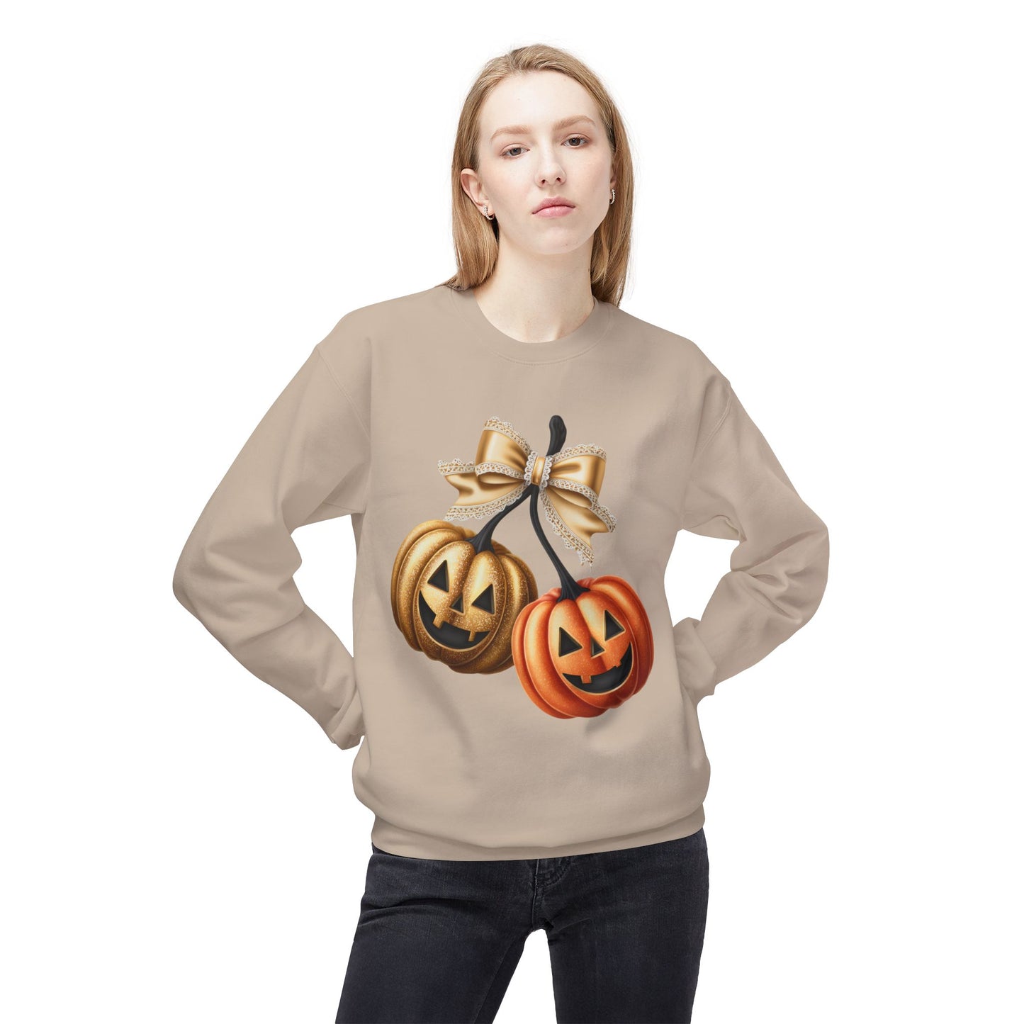 Pumpkin Halloween Crewneck Sweatshirt, Autumn Style, Fall Fashion, Cozy Fleece, Unisex Sweatshirt, Halloween Gift