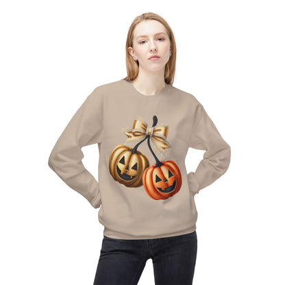 Pumpkin Halloween Crewneck Sweatshirt, Autumn Style, Fall Fashion, Cozy Fleece, Unisex Sweatshirt, Halloween Gift