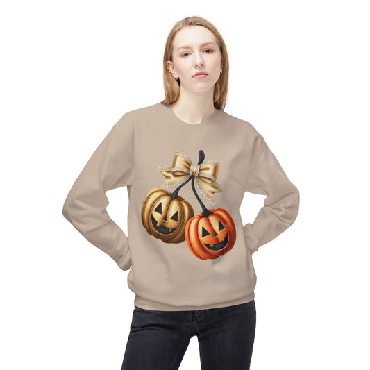 Pumpkin Halloween Crewneck Sweatshirt, Autumn Style, Fall Fashion, Cozy Fleece, Unisex Sweatshirt, Halloween Gift