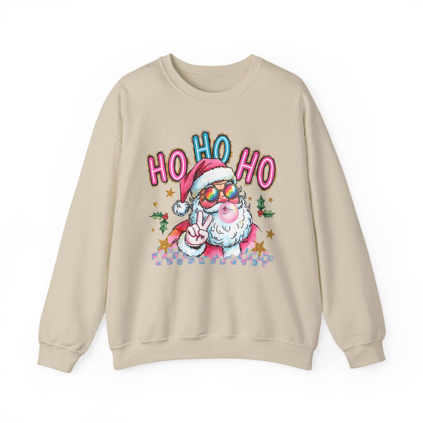 Festive Santa Sweatshirt - 'Ho Ho Ho' Design for Holiday Cheer