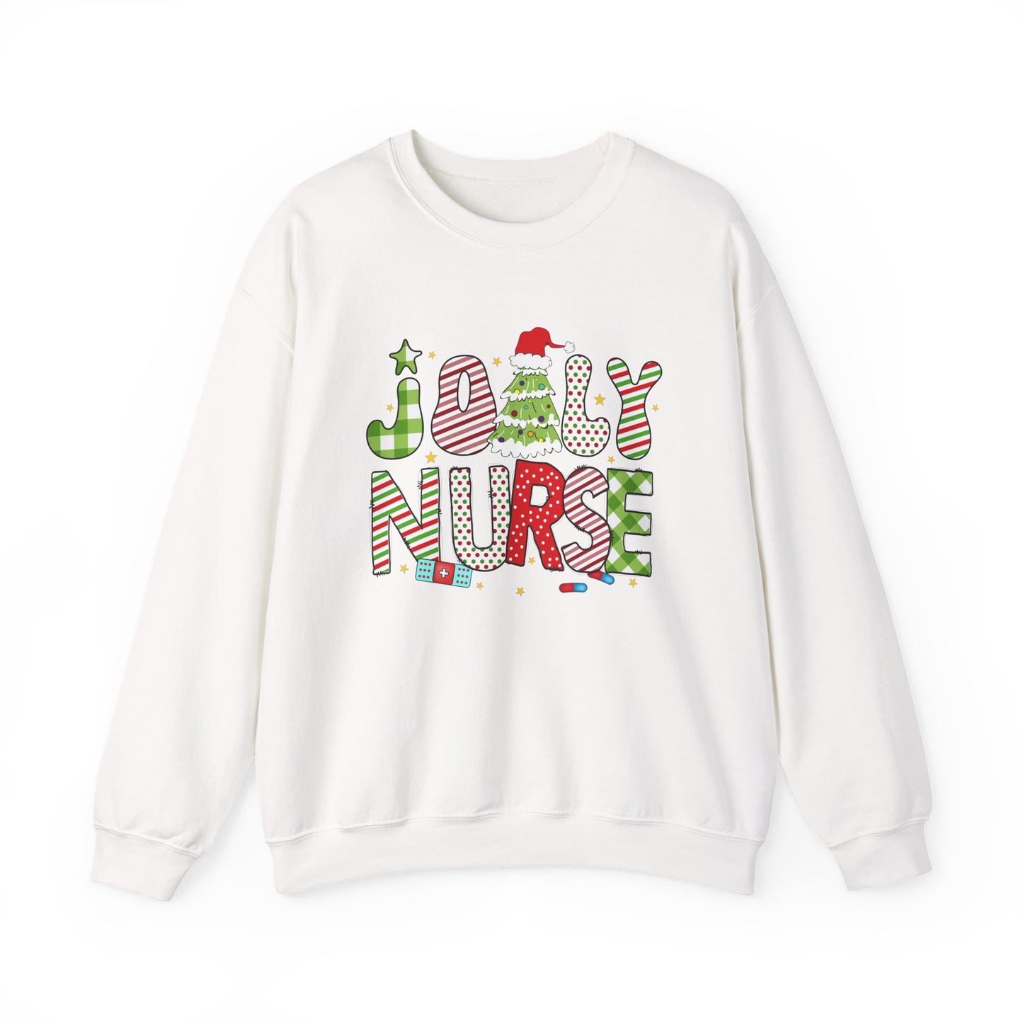 Joyful Nurse Crewneck Sweatshirt - Festive Holiday Apparel