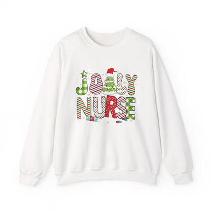 Joyful Nurse Crewneck Sweatshirt - Festive Holiday Apparel