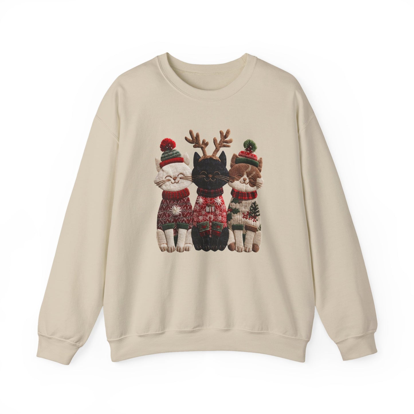 Festive Cat Crewneck Sweatshirt