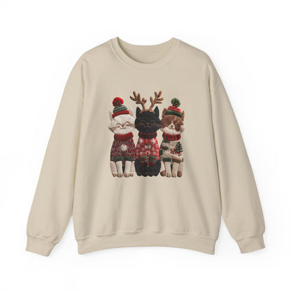 Festive Cat Crewneck Sweatshirt