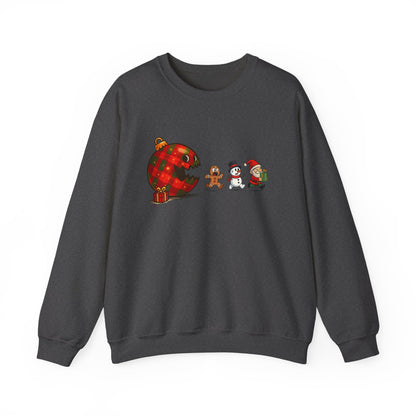 Festive Crewneck Sweatshirt with Holiday Characters