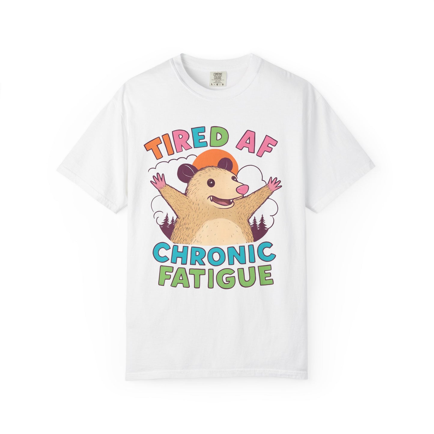 Chronic Fatigue T-Shirt, Funny Hedgehog Tee, Comfortable Casual Wear, Gift for Tired Friends, Humor Graphic Shirt