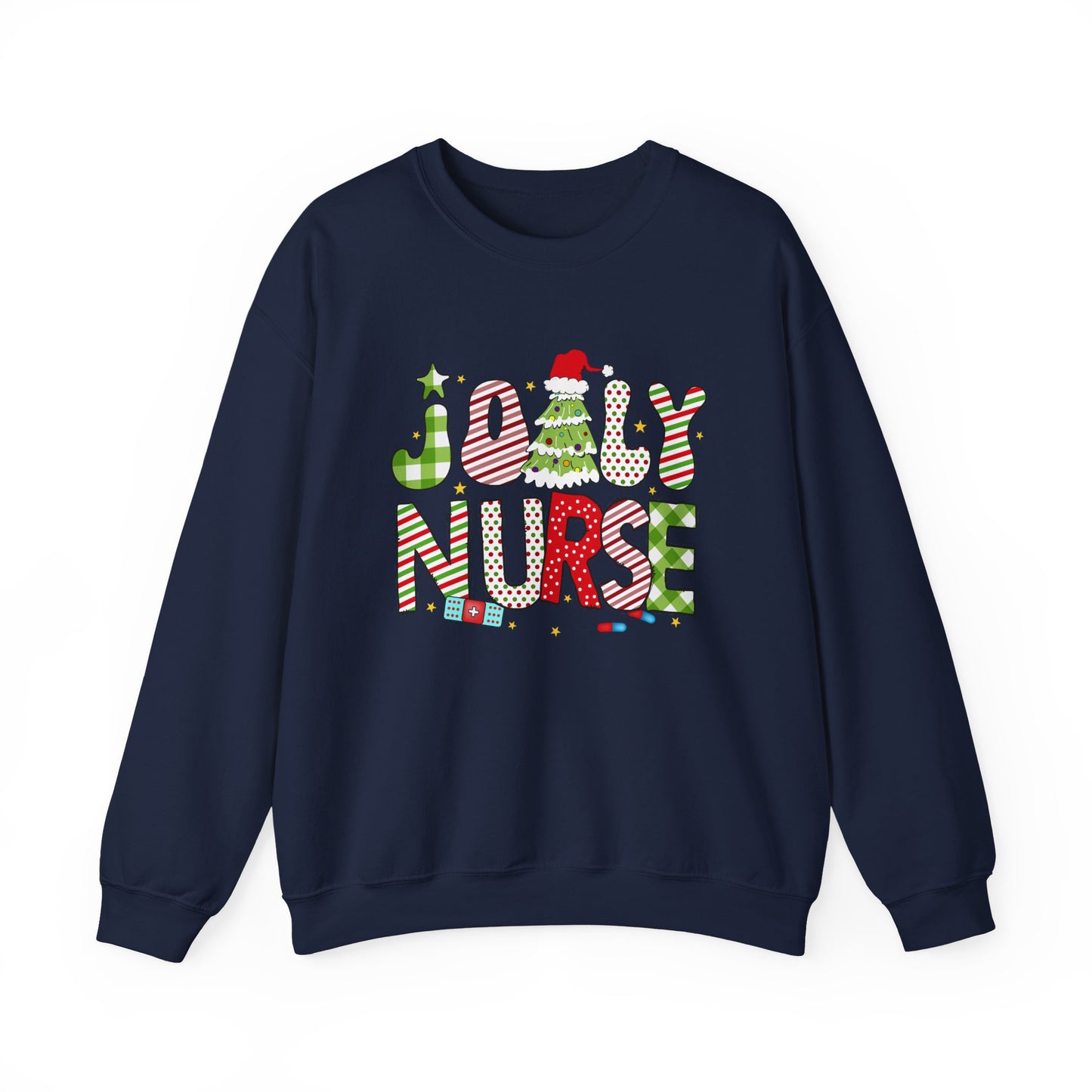 Joyful Nurse Crewneck Sweatshirt - Festive Holiday Apparel