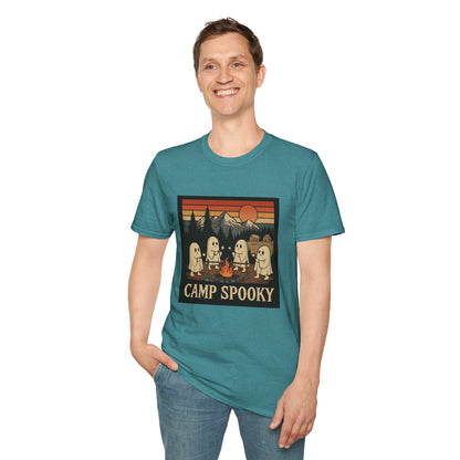 Camp Spooky Unisex T-Shirt | Halloween Vibes, Ghost Lovers Gift, Fall Apparel, Campfire Tee, Casual Wear