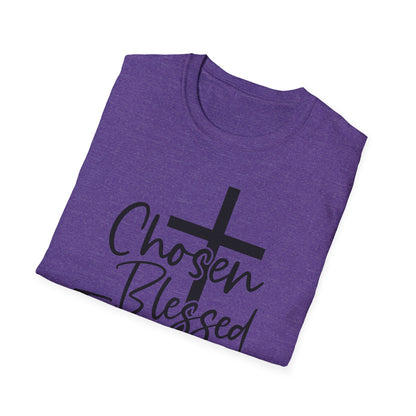 Faith-Inspired Unisex T-Shirt, Chosen Blessed Forgiven Redeemed Tee, Christian Apparel, Inspirational Gifts, Casual Wear, Spiritual Clothing