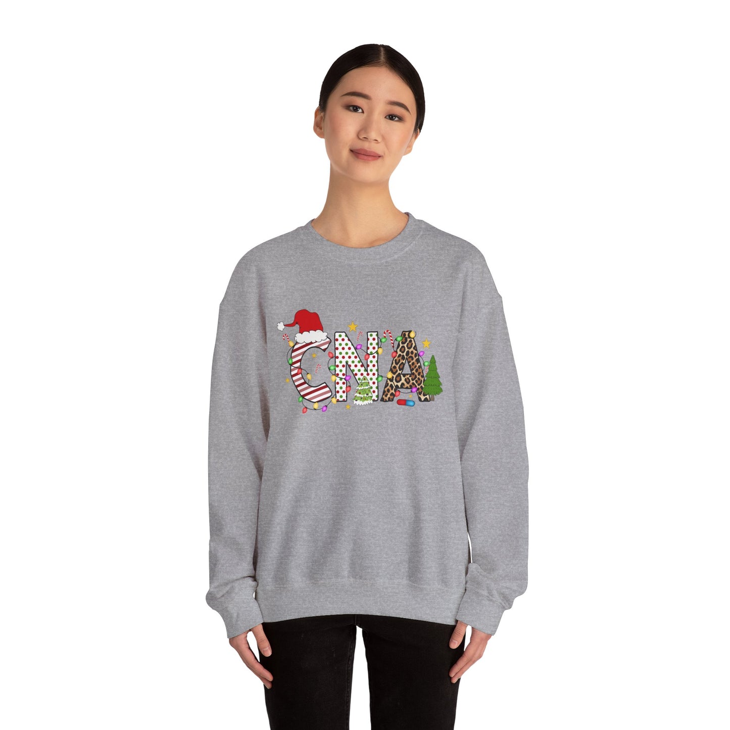 Christmas Festive CNA Crewneck Sweatshirt with Holiday Design