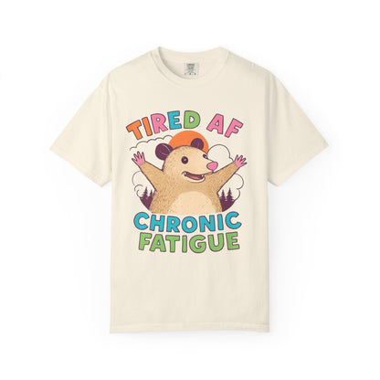 Chronic Fatigue T-Shirt, Funny Hedgehog Tee, Comfortable Casual Wear, Gift for Tired Friends, Humor Graphic Shirt