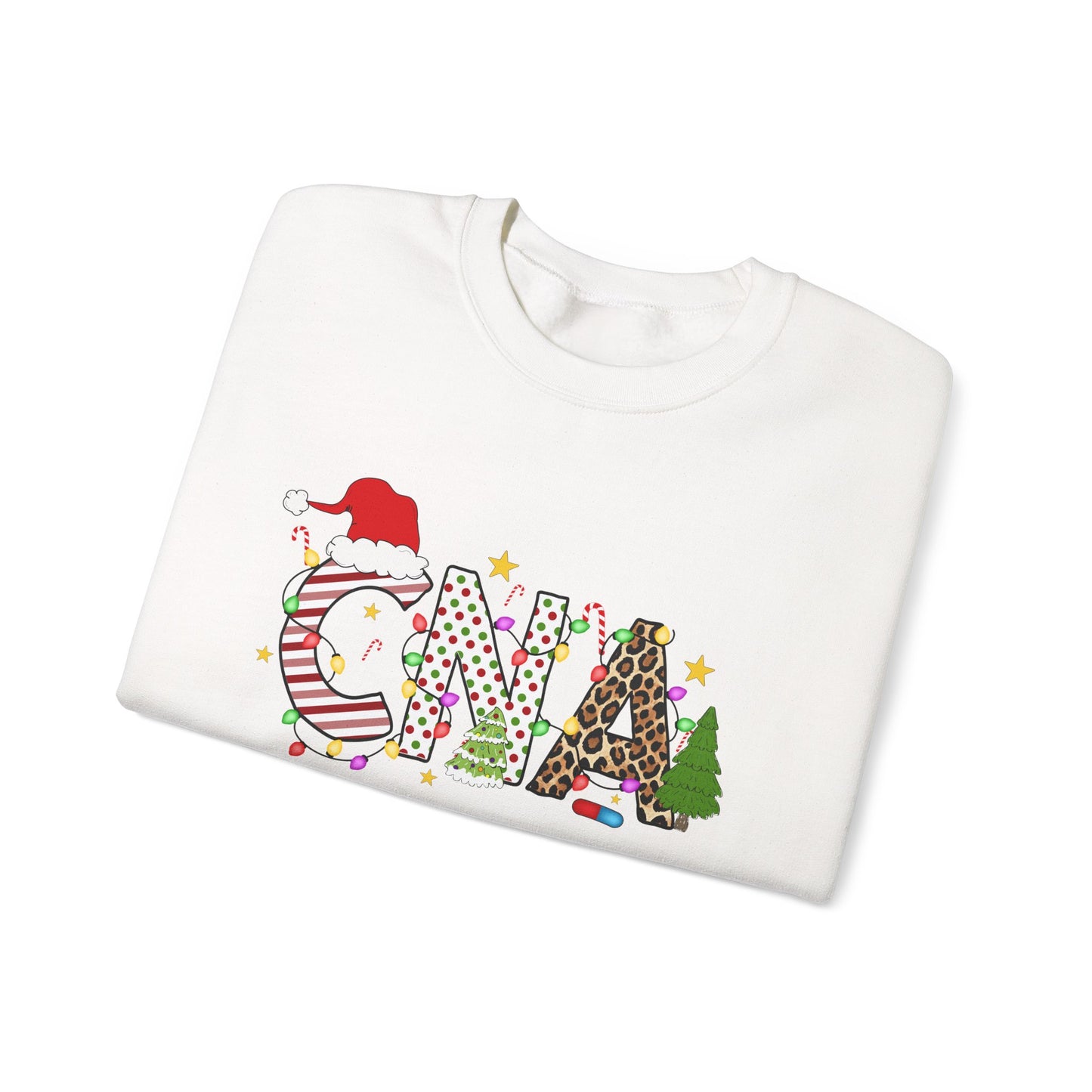Christmas Festive CNA Crewneck Sweatshirt with Holiday Design