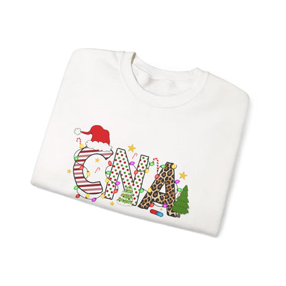Christmas Festive CNA Crewneck Sweatshirt with Holiday Design