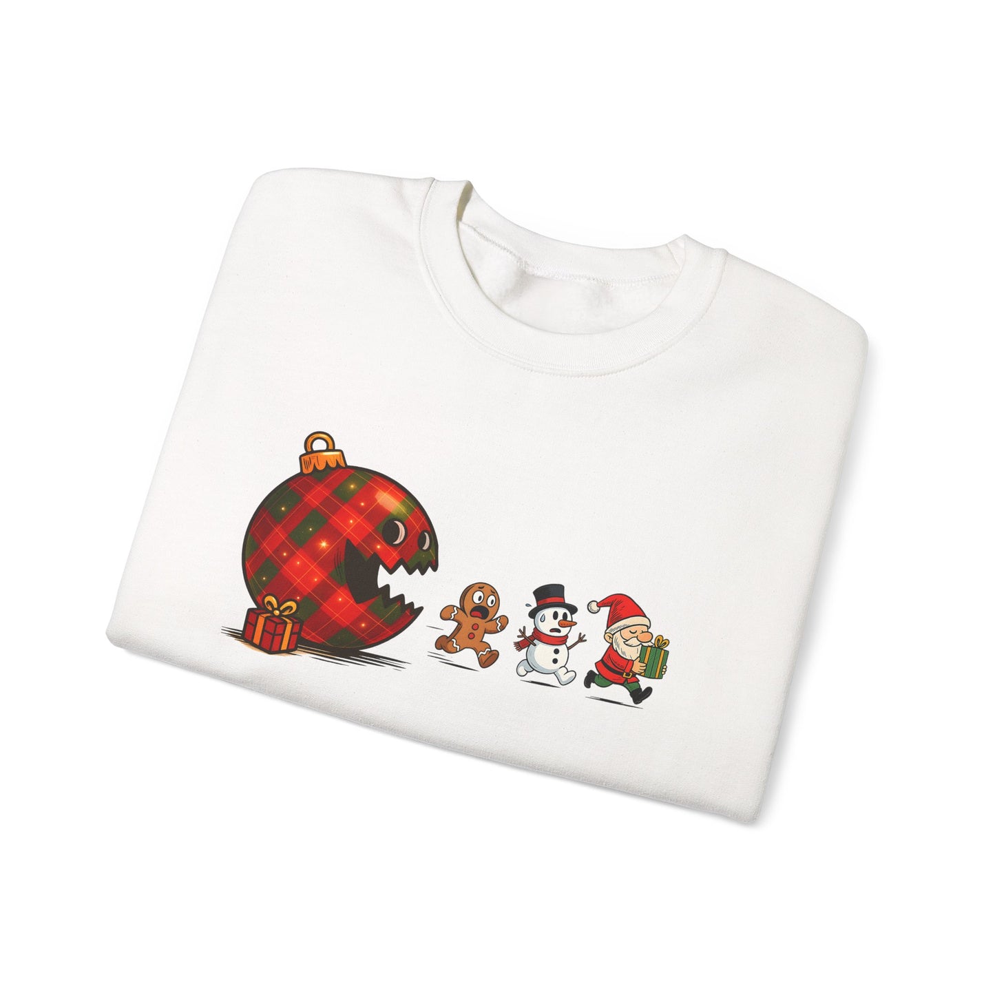 Festive Crewneck Sweatshirt with Holiday Characters