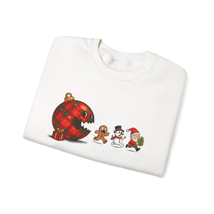 Festive Crewneck Sweatshirt with Holiday Characters