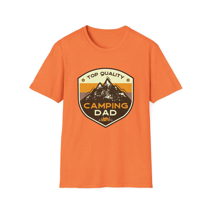 Camping Dad Unisex Softstyle T-Shirt | Perfect Gift for Dads, Outdoor Adventurers, Father's Day, Camping Trips, Family Gatherings