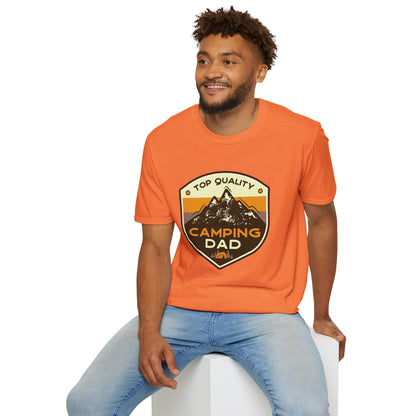 Camping Dad Unisex Softstyle T-Shirt | Perfect Gift for Dads, Outdoor Adventurers, Father's Day, Camping Trips, Family Gatherings