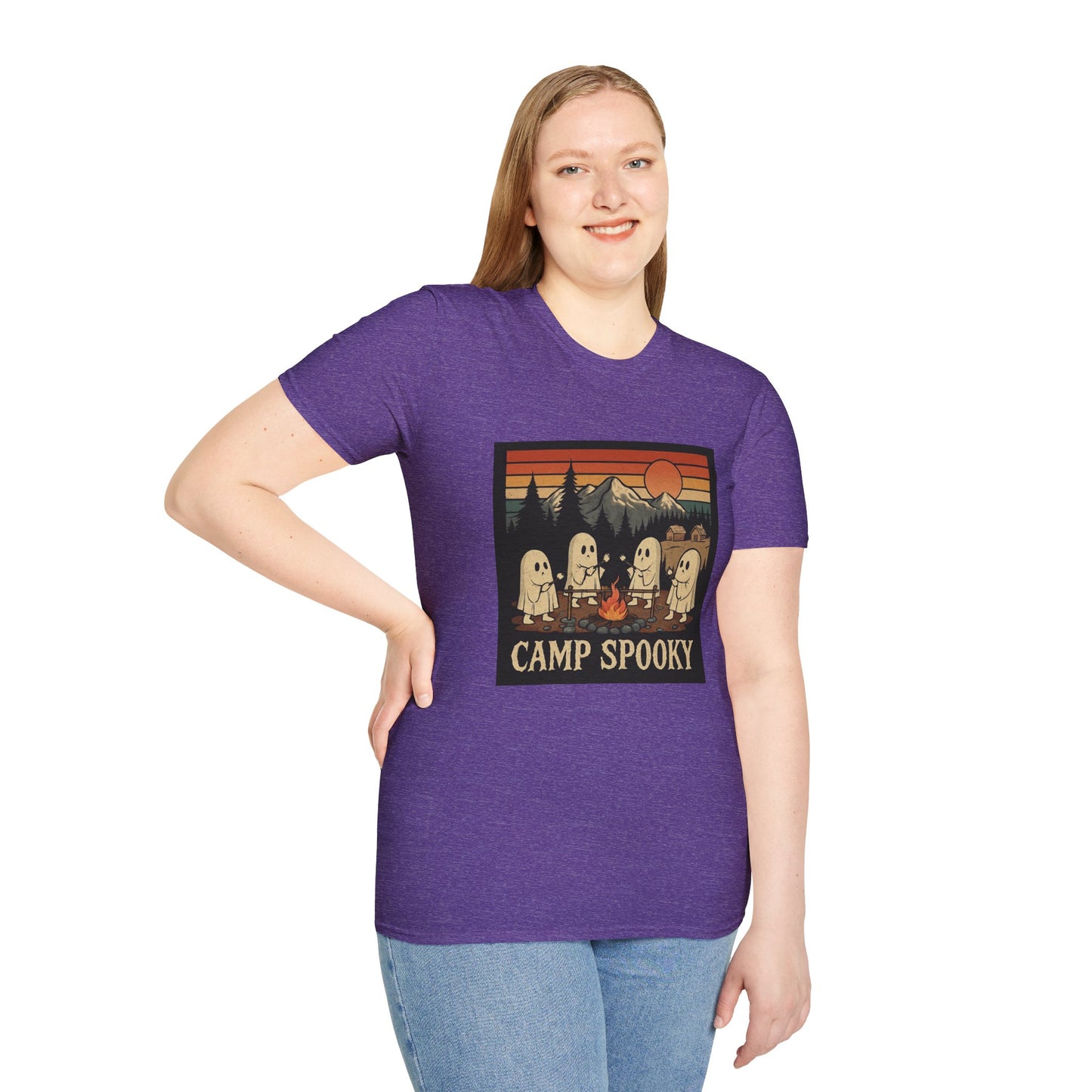 Camp Spooky Unisex T-Shirt | Halloween Vibes, Ghost Lovers Gift, Fall Apparel, Campfire Tee, Casual Wear