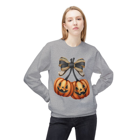 Halloween Pumpkin Sweatshirt, Cozy Fall Apparel, Unisex Crewneck, Spooky Season Gift, Autumn Fashion, Halloween Decorations