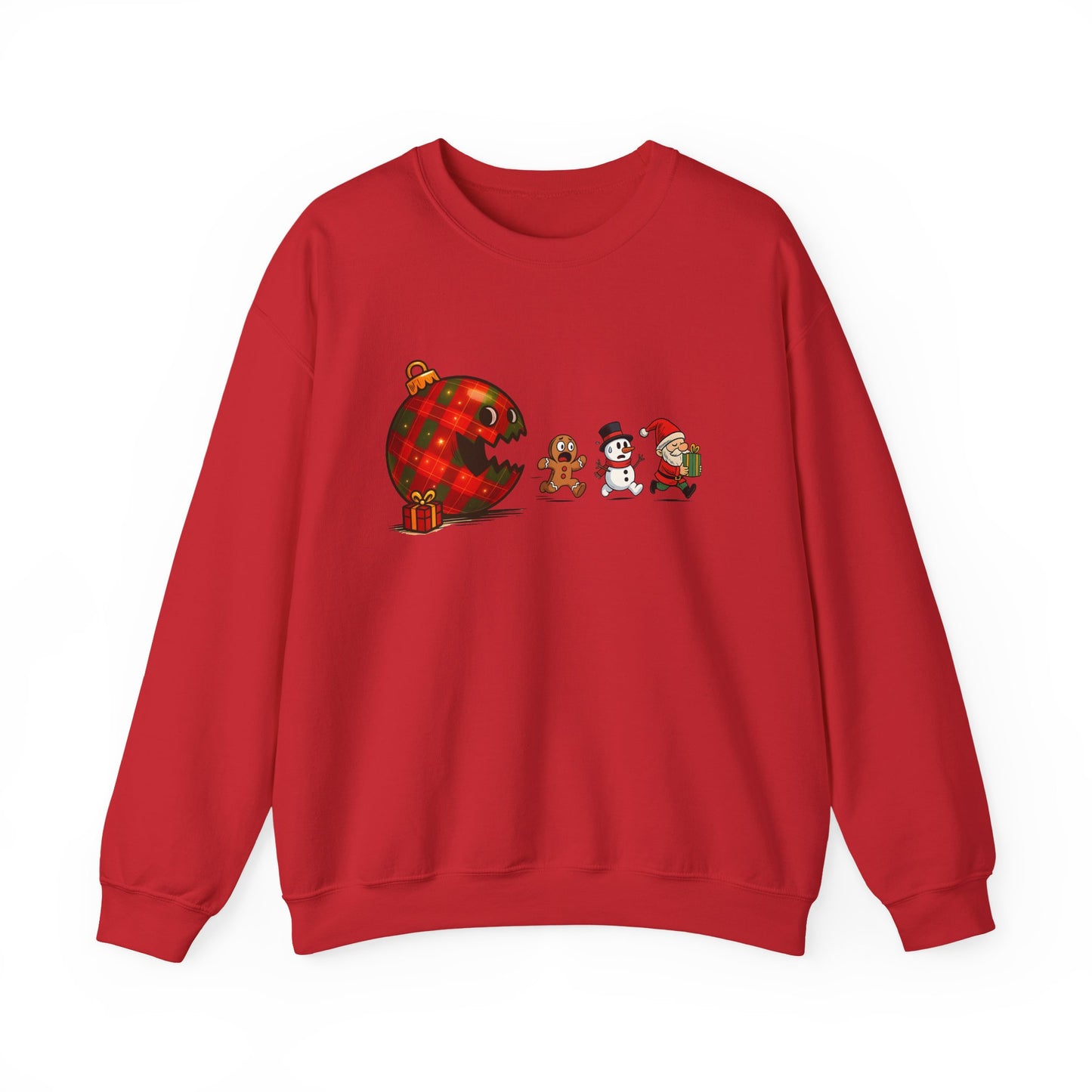 Festive Crewneck Sweatshirt with Holiday Characters