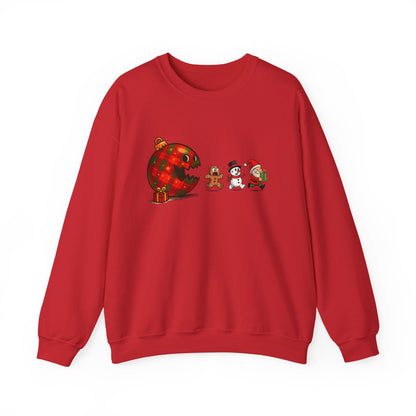 Festive Crewneck Sweatshirt with Holiday Characters